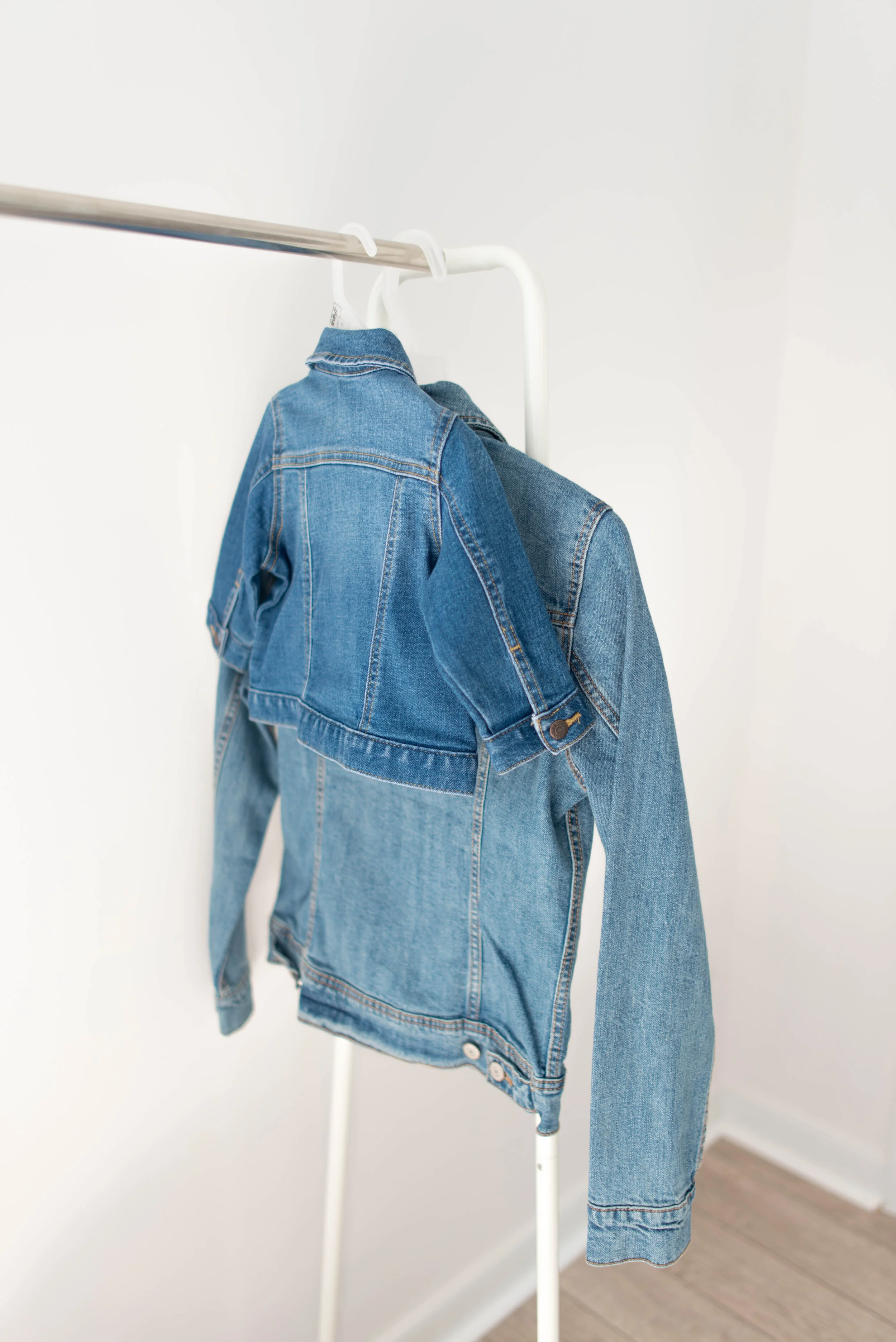 Jean jacket with shop mama on back
